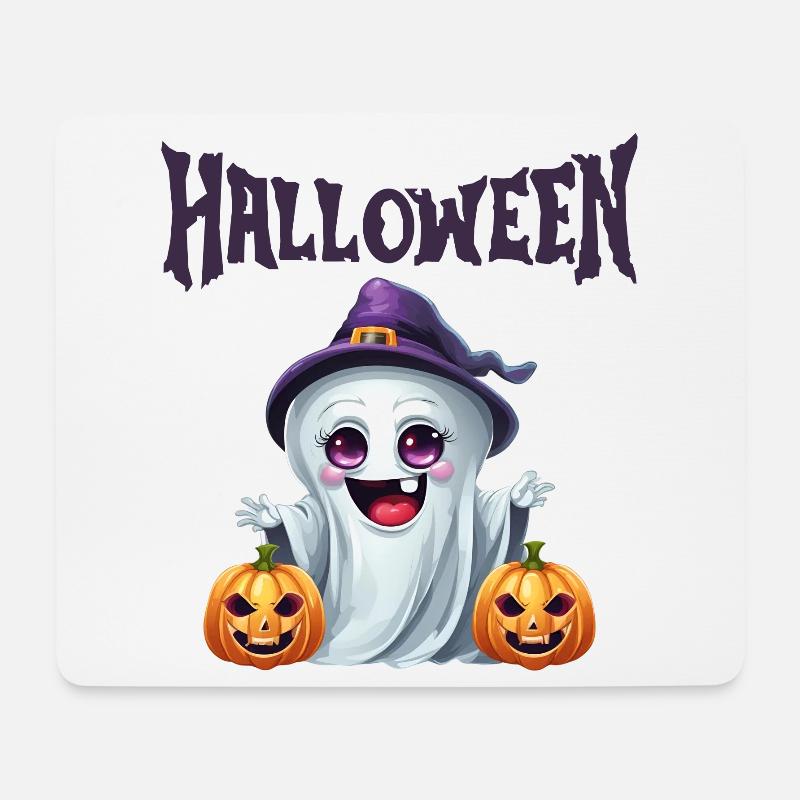 Halloween-Geist Halloween-Party - Mousepad (Querformat) - Weiß