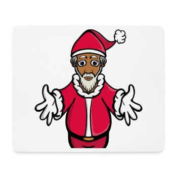 Eine Umarmung vom Weihnachtsmann - Mousepad (Querformat) - Weiß - Vorne