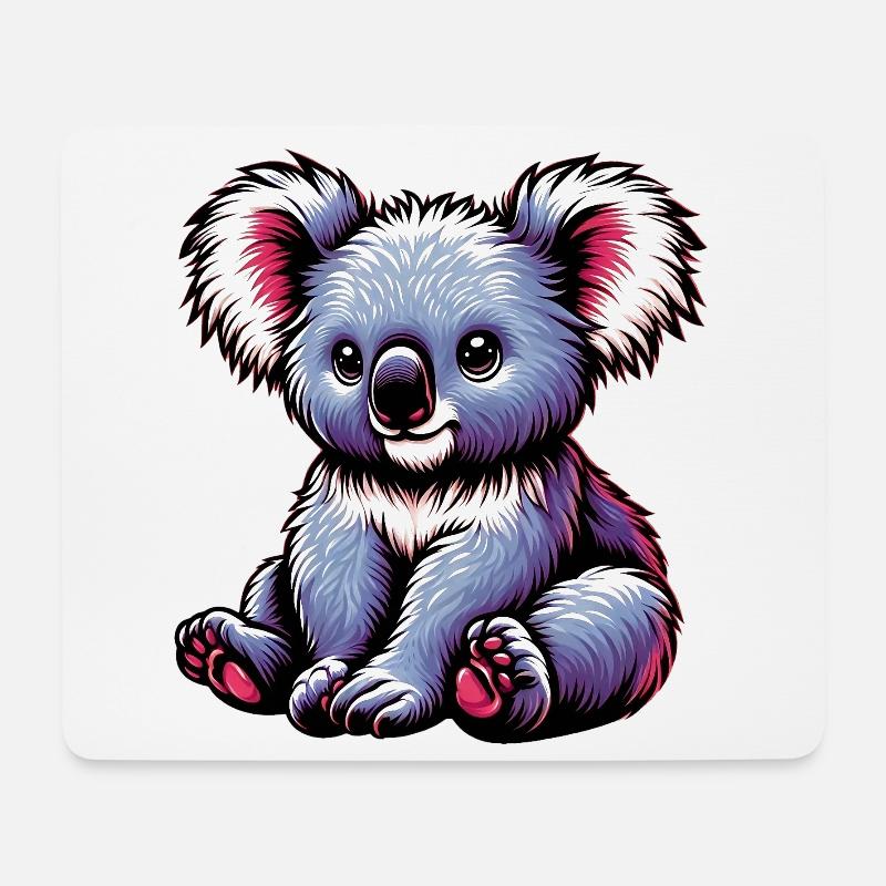 Koala - Mousepad (Querformat) - Weiß