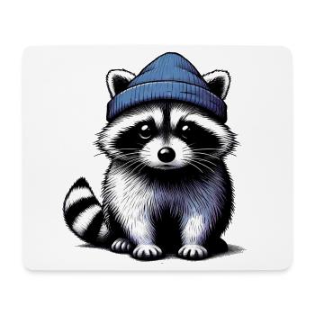 Raccoon - Mouse Pad (horizontal) - white - Front