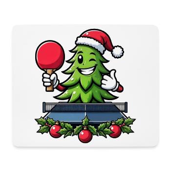 Tischtennis Weihnachtsbaum Kostüm Tannenbaum - Mousepad (Querformat) - Weiß - Vorne