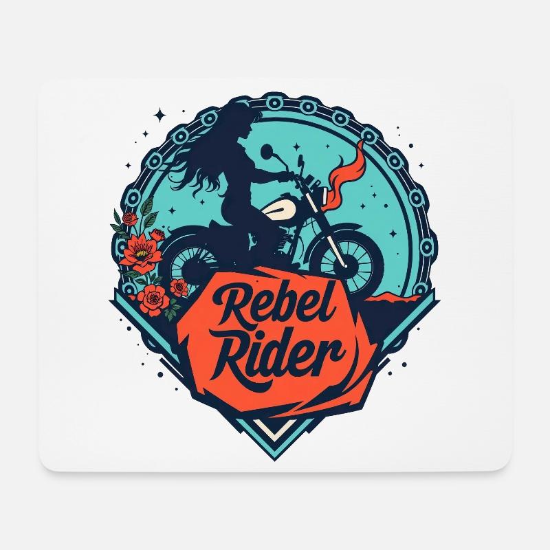 Rebel Rider - Mouse Pad (horizontal) - white