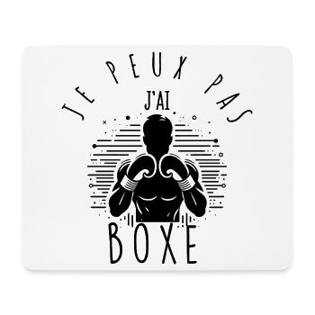Je peux pas, j'ai boxe. - Tapis de souris (format paysage) - blanc - Devant