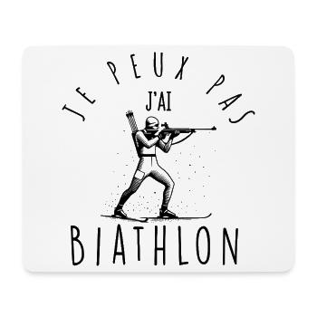 I can't I biathlon - Mouse Pad (horizontal) - white - Front