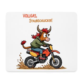 Motocross Stier - Mousepad (Querformat) - Weiß - Vorne