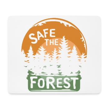 safe the forest - Waldfreunde und Sonnenuntergang - Mousepad (Querformat) - Weiß - Vorne
