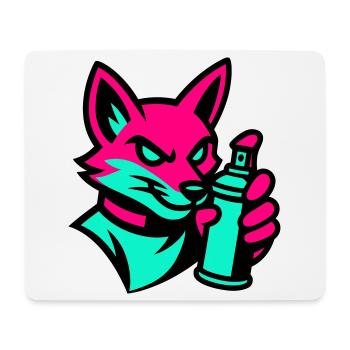 Graffiti Renard - Tapis de souris (format paysage) - blanc - Devant