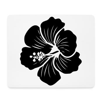 Hibiskus Blume – Symbol Icon (SVG) Versch. Farben - Mousepad (Querformat) - Weiß - Vorne