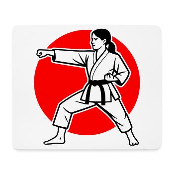 Karate Oi-Zuki - Mouse Pad (horizontal) - white - Front