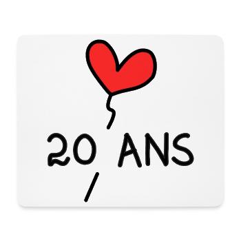 20. 20e ANNIVERSAIRE. ANNIVERSAIRE 20 ANS. 20 ANS. - Tapis de souris (format paysage) - blanc - Devant