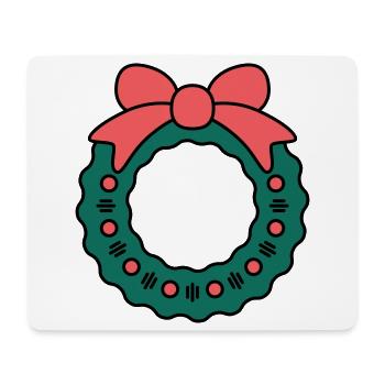 Wreath for Christmas - Mouse Pad (horizontal) - white - Front
