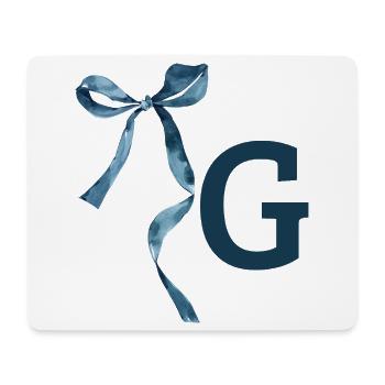 Monogramm g Geschenkidee - Mousepad (Querformat) - Weiß - Vorne