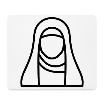 femme musulmane - Tapis de souris (format paysage) - blanc - Devant