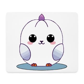 Kawaii White Chick with Purple Accents - Mouse Pad (horizontal) - white - Front
