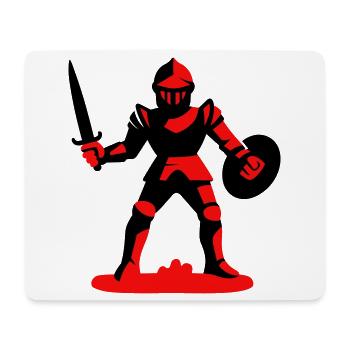 Roter Ritter - Mousepad (Querformat) - Weiß - Vorne