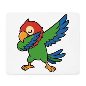 Bande dessinée Parrot Dabbing - Tapis de souris (format paysage) - blanc - Devant