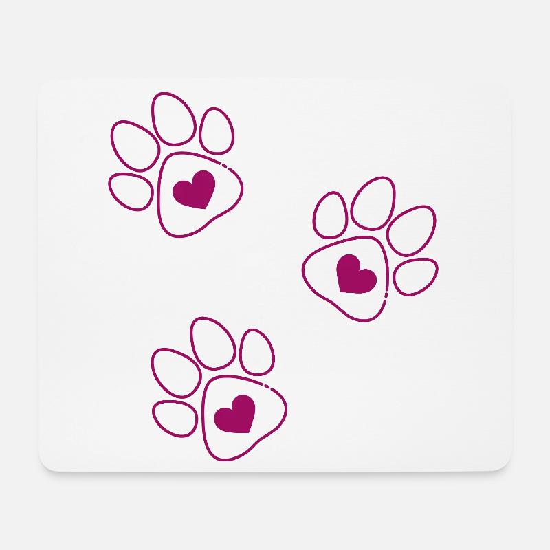 Stilisierte Herzbeine - Mousepad (Querformat) - Weiß