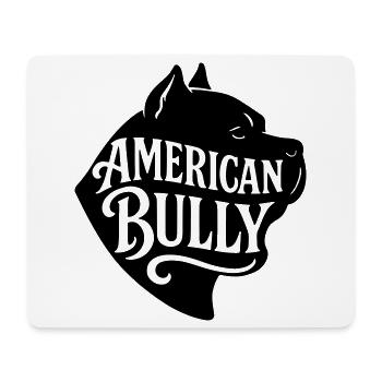 American Bully Bulldog chien français t shirt - Tapis de souris (format paysage) - blanc - Devant