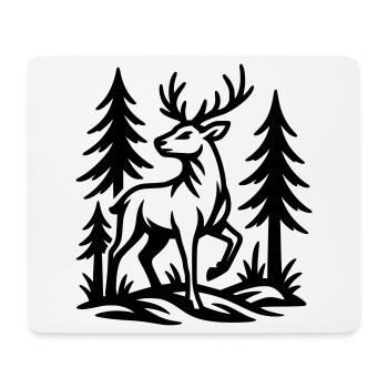 roe deer - Mouse Pad (horizontal) - white - Front