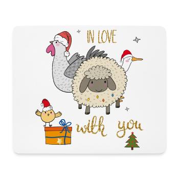 Christmas on the farm - Mouse Pad (horizontal) - white - Front