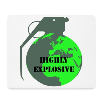 Explosive Erde - Mousepad (Querformat) - Weiß - Vorne