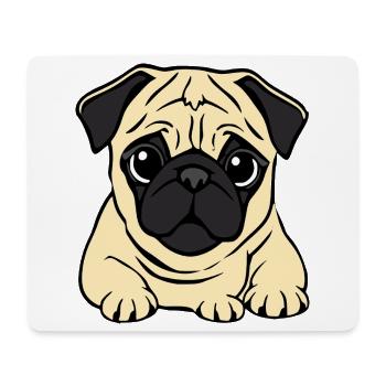 Mops Hunde T-shirt Geschenk Weihnachten - Mousepad (Querformat) - Weiß - Vorne