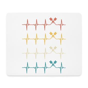Dart Heartbeat Retro Darts Darter  - Mouse Pad (horizontal) - white - Front