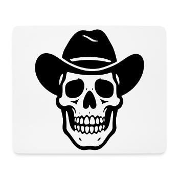 Cowboy Totenkopf - Mousepad (Querformat) - Weiß - Vorne