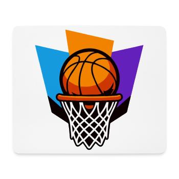 Basketball Hoop Graphic Dunk Design - Mouse Pad (horizontal) - white - Front