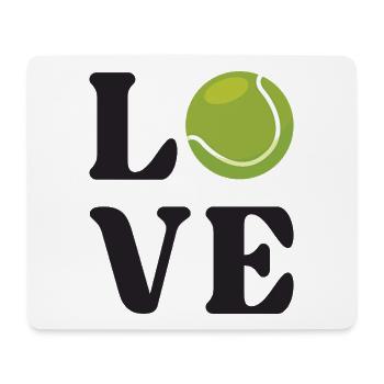 Tennis-Liebhaber - Mousepad (Querformat) - Weiß - Vorne