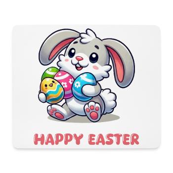 Hase Osterhase Comic  - Mousepad (Querformat) - Weiß - Vorne