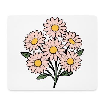 Flower pastel pink flowers blossom bouquet - Mouse Pad (horizontal) - white - Front