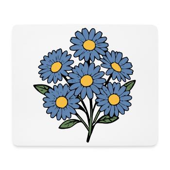 Flower Blue Flowers Blossom Bouquet - Mouse Pad (horizontal) - white - Front