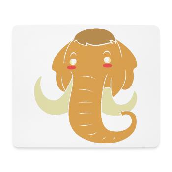 Mammut - Mousepad (Querformat) - Weiß - Vorne