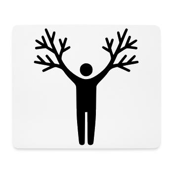 Baum Mensch Wurzeln Wachstum - Mousepad (Querformat) - Weiß - Vorne