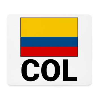 Kolumbien Fahne Trikolore mit Abkürzung COL - Mousepad (Querformat) - Weiß - Vorne