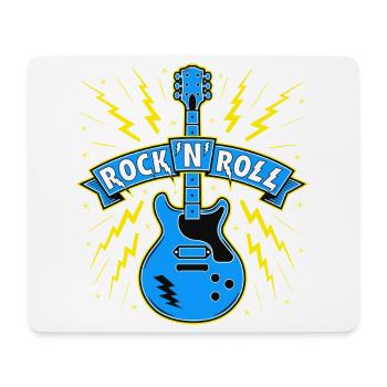 Rock 'n' Roll Gitarre - Mousepad (Querformat) - Weiß - Vorne