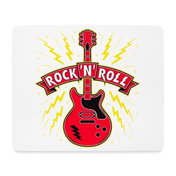 Rock 'n' Roll Gitarre - Mousepad (Querformat) - Weiß - Vorne