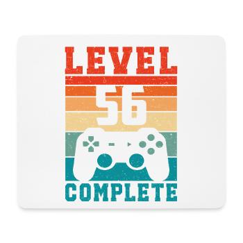 56. Geburtstag Level 56 Complete 56 Jahre Gamer - Mousepad (Querformat) - Weiß - Vorne