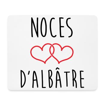 Alabaster Wedding 75 Years of Marriage - Mouse Pad (horizontal) - white - Front