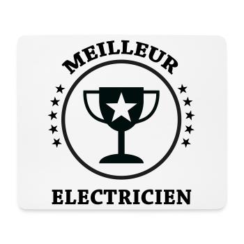 Meilleur Électricien : Le Trophée de la Qualité - Tapis de souris (format paysage) - blanc - Devant