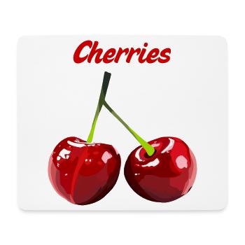 Cherries Retro Print - Mouse Pad (horizontal) - white - Front