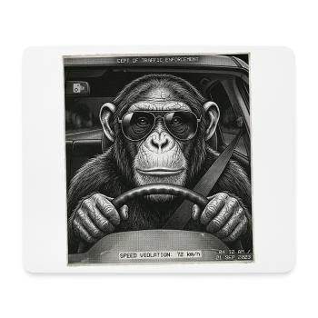 Blitzer Falle Affe Auto Fahrer - Mousepad (Querformat) - Weiß - Vorne