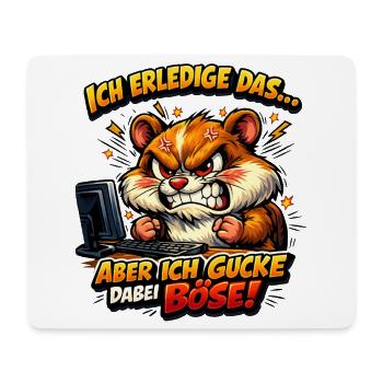 Ich mach das Hamster - Mousepad (Querformat) - Weiß - Vorne