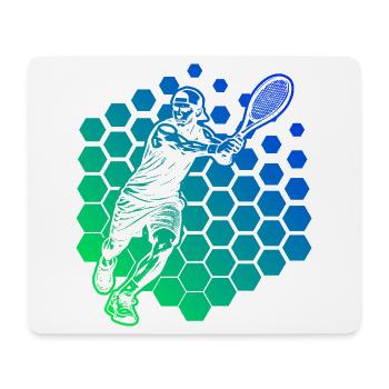 Geschenkidee für einen Tennis mit Tennis - Mousepad (Querformat) - Weiß - Vorne