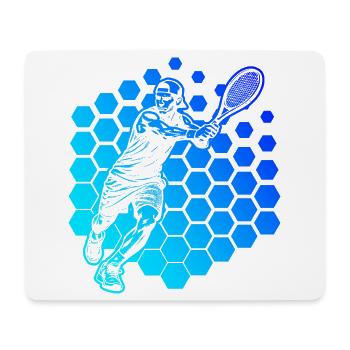 Geschenkidee für einen Tennis mit Tennis - Mousepad (Querformat) - Weiß - Vorne