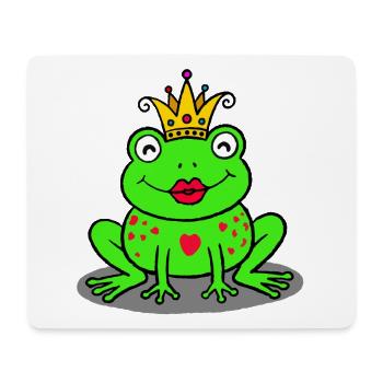 Royal frog with heart - Mouse Pad (horizontal) - white - Front