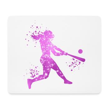 Baseball Girls Women Softball Players - Mouse Pad (horizontal) - white - Front
