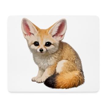 Renard du désert fennec - Tapis de souris (format paysage) - blanc - Devant