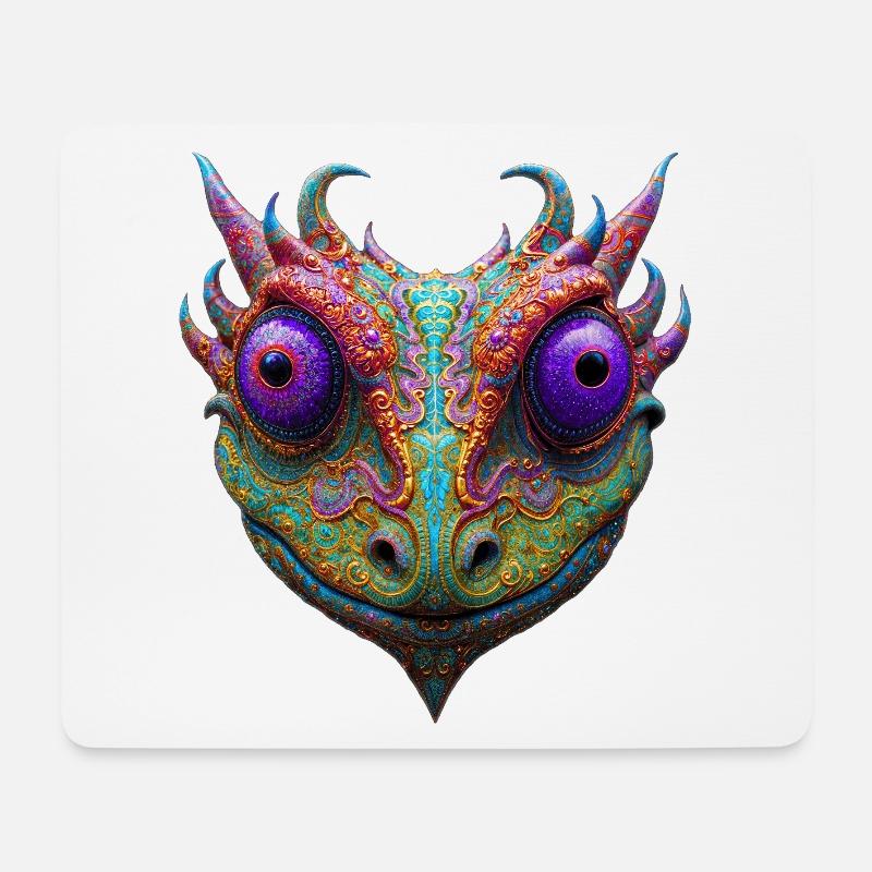 Mystic Toad/Frog/Gecko/Lizzard/Alien - Mousepad (Querformat) - Weiß